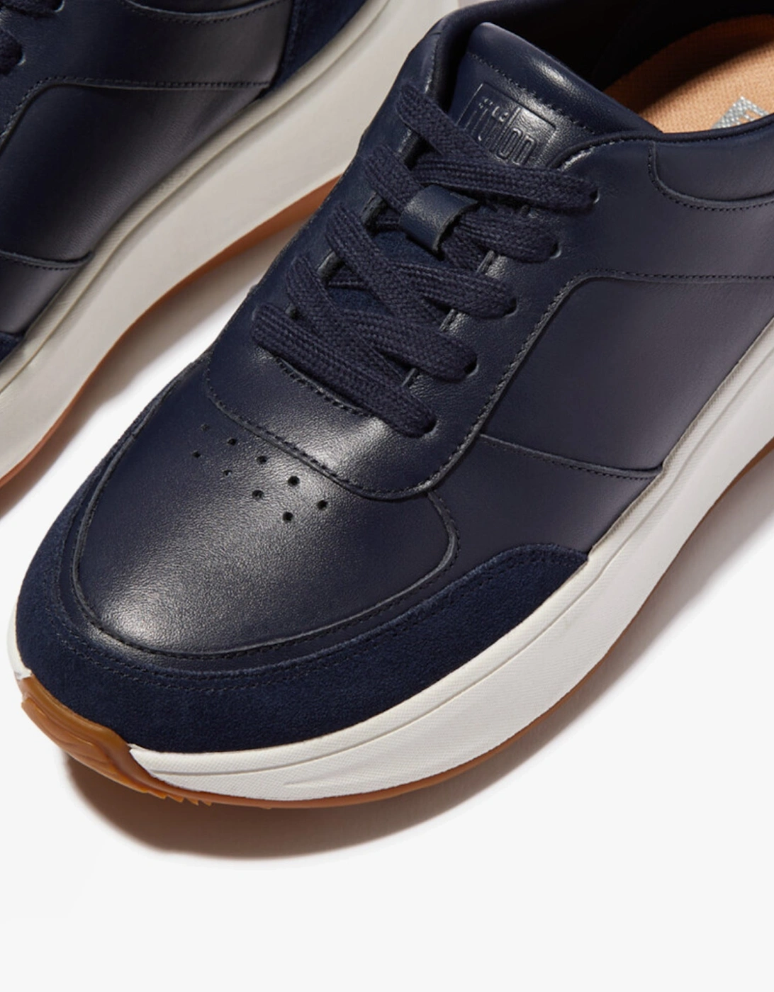 F-MODE Womens Flatform Trainers Urban Midnight Navy