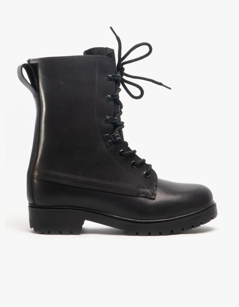 M9666A Unisex Leather Assault Boots Black