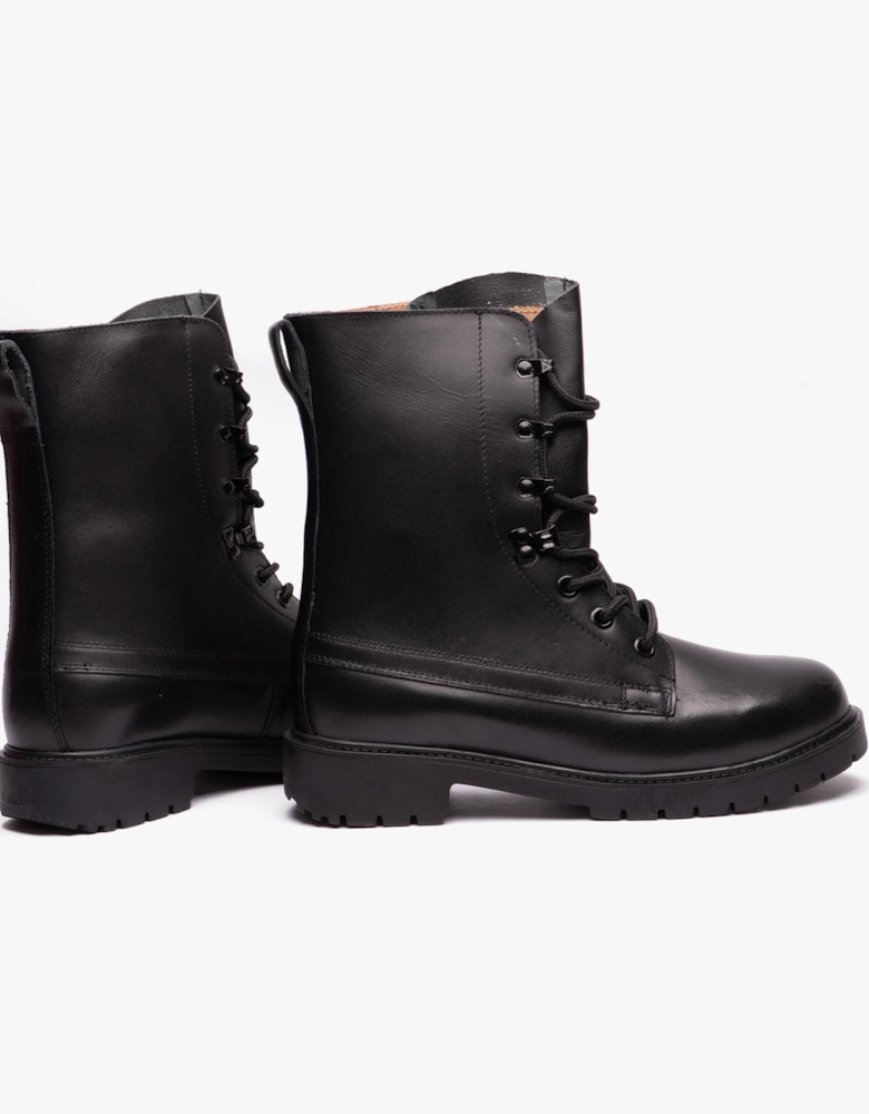 M9666A Unisex Leather Assault Boots Black