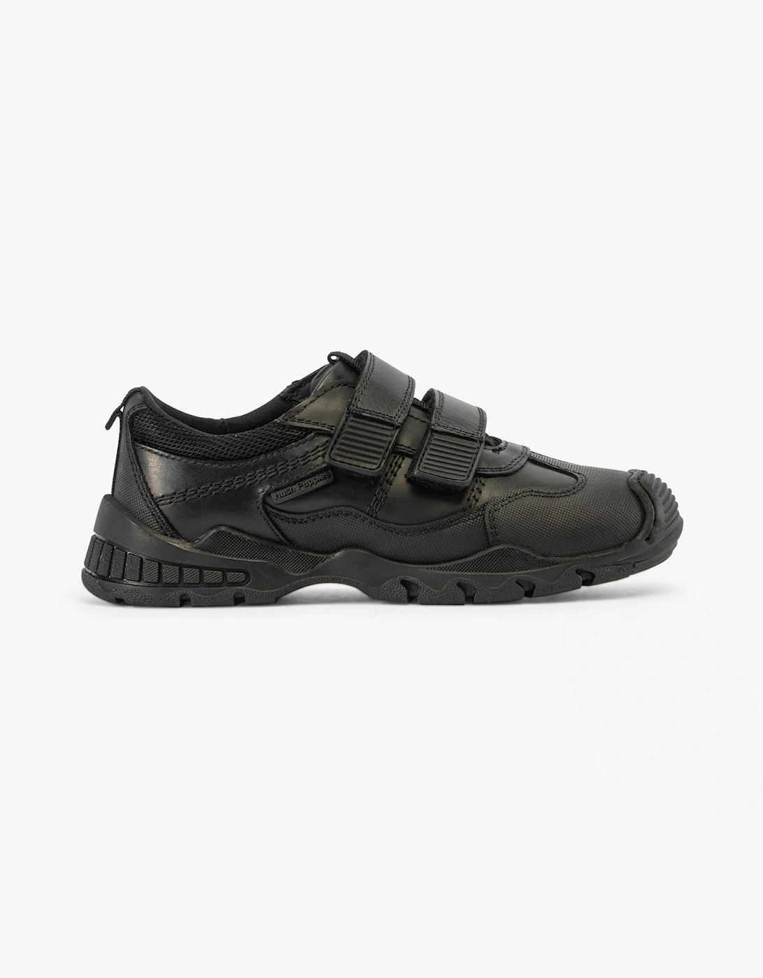 Hush Puppies Boys Black 'S Troy School Shoes  Small Kids