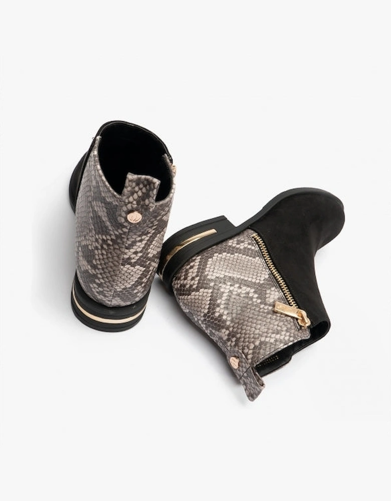 ANNEKA Womens Boots Black/Snake