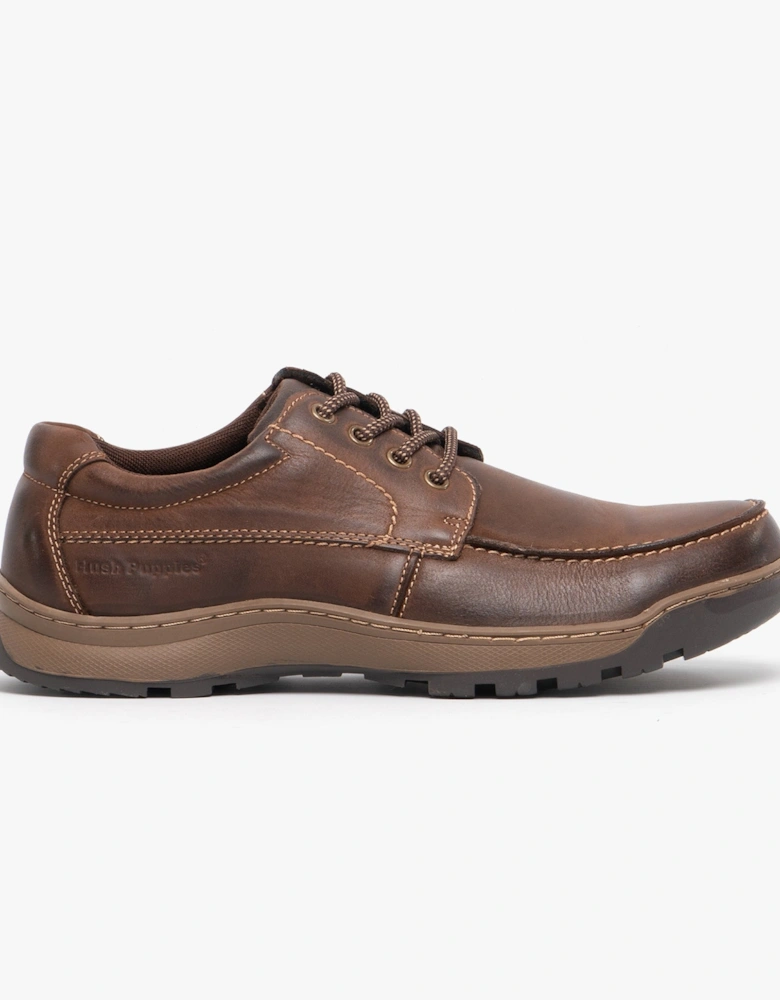 TUCKER Mens Leather Casual Shoes Brown