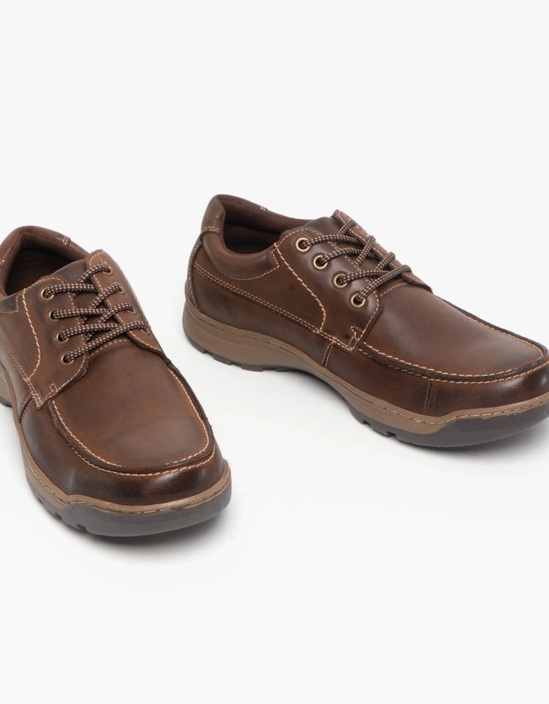 TUCKER Mens Leather Casual Shoes Brown