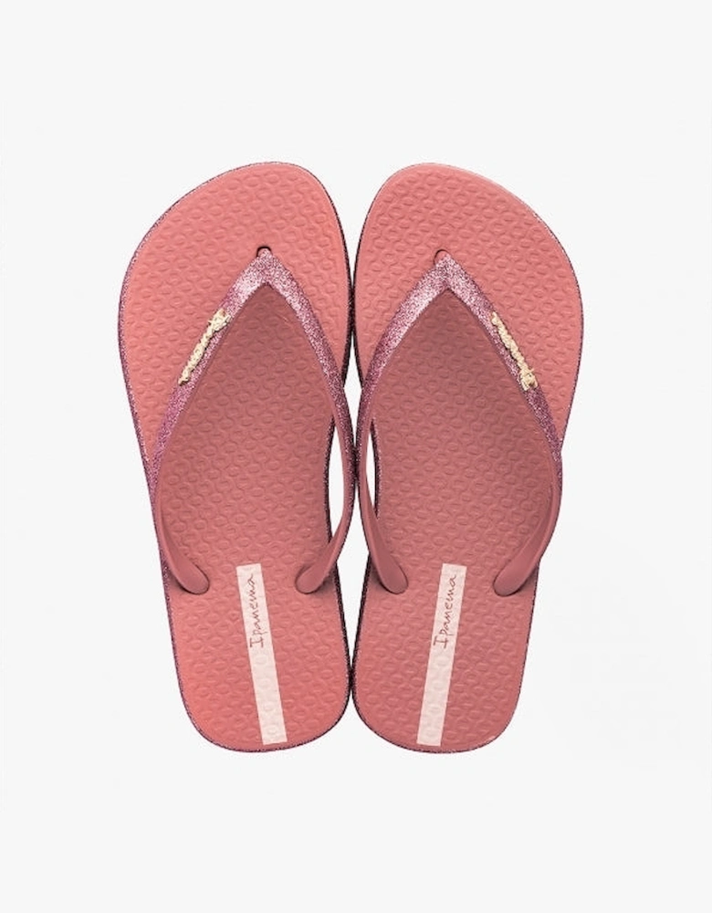 27000-AK785 Maxi Glow Glitter Womens Flip Flops Deep Pink