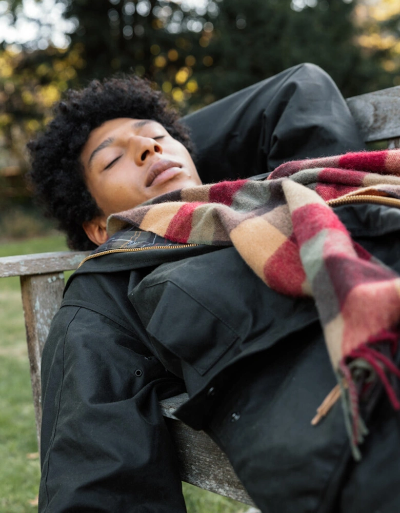 LAMBSWOOL TATTERSALL Scarf Unisex Adults Tawny Port