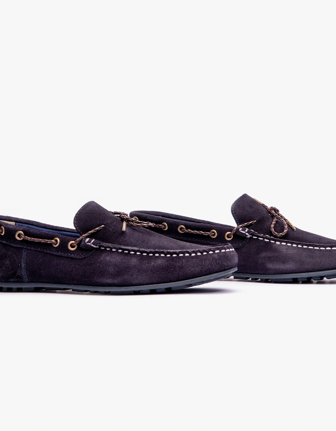 JENSON Mens Boat Shoes Navy Suede