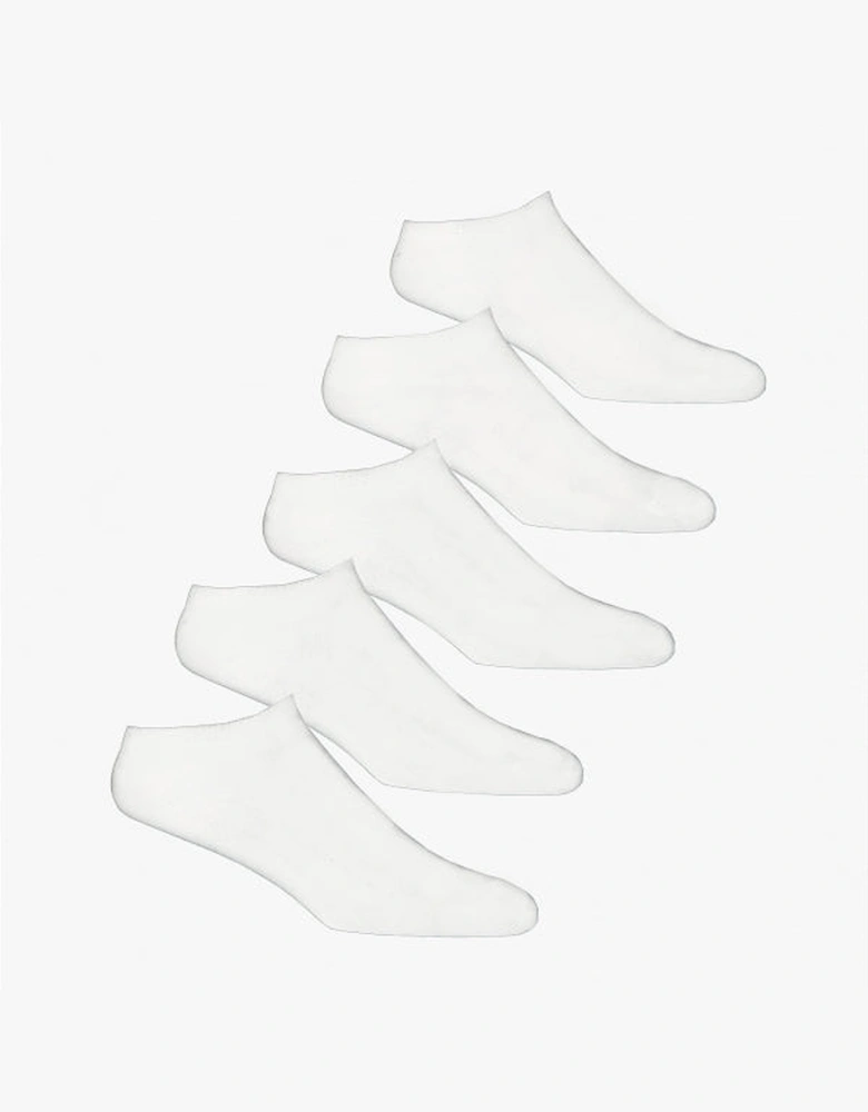 BASIC MULTI SHORT Mens Cotton Mix 5 Pack Socks White