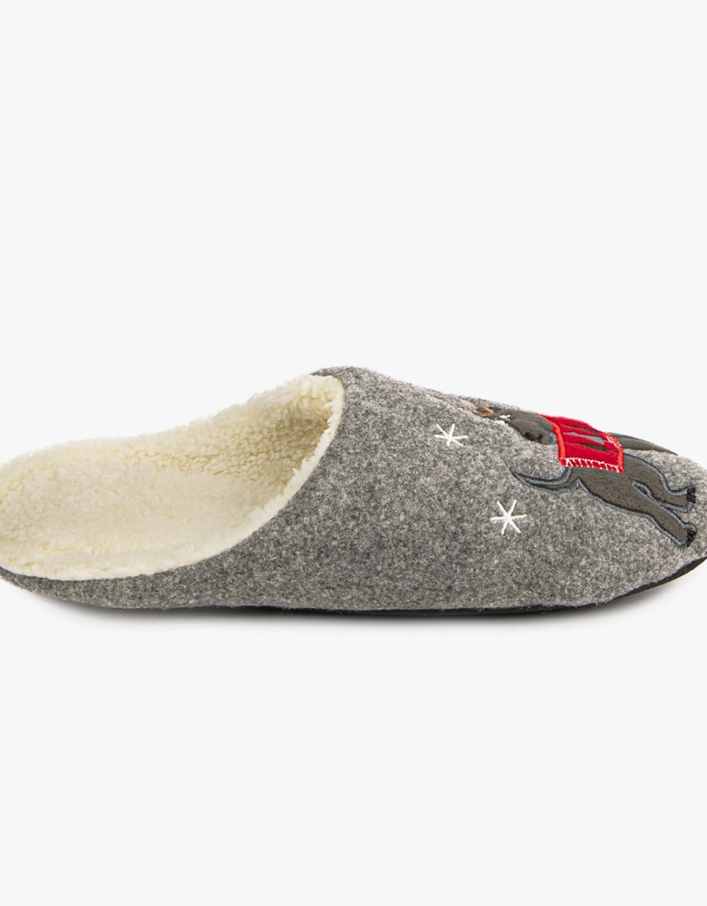 Isotoner NOVELTY Mens Mule Slippers Grey