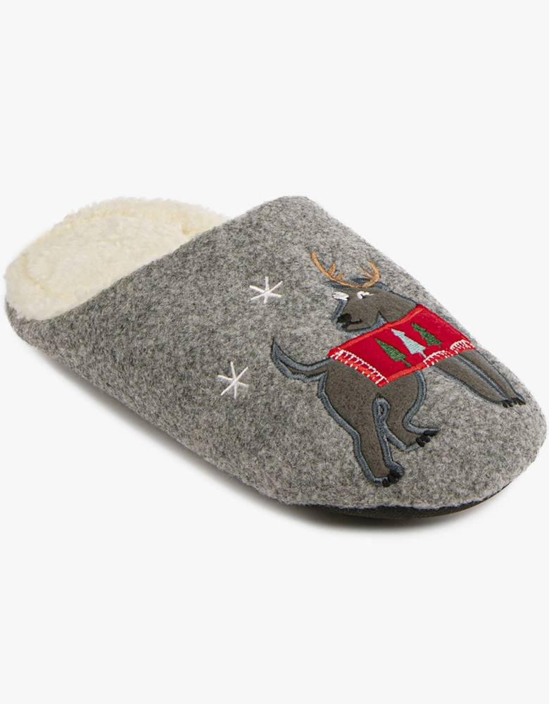 Isotoner NOVELTY Mens Mule Slippers Grey