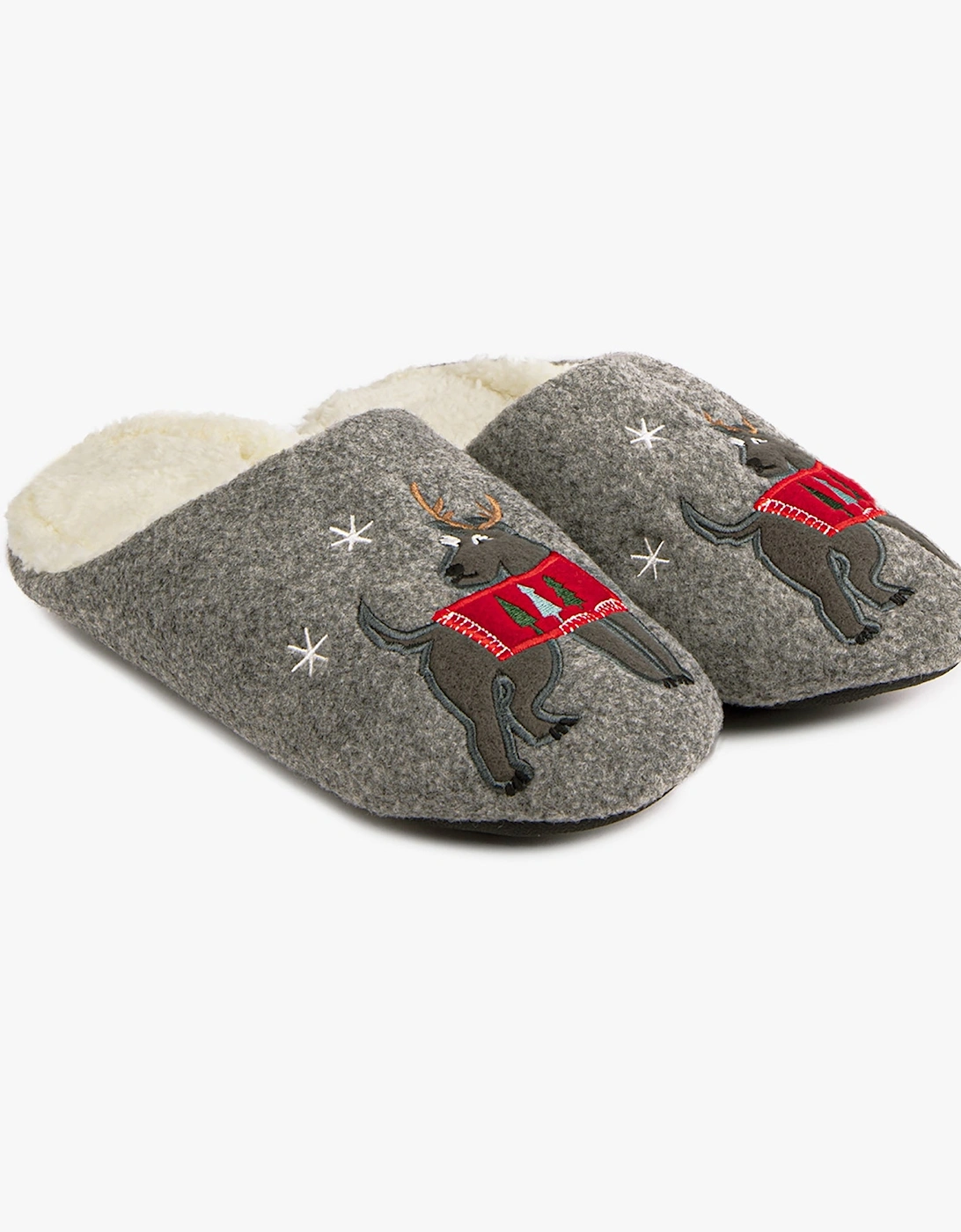 Isotoner NOVELTY Mens Mule Slippers Grey