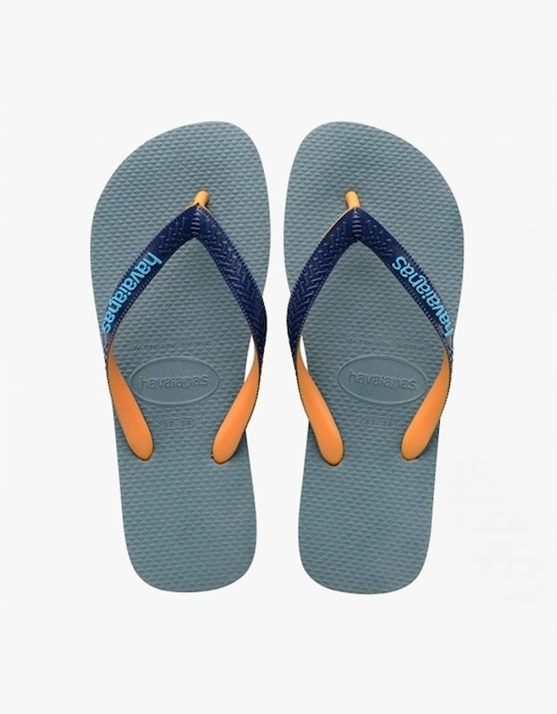 HAV TOP MIX Unisex Flip Flops Silver/Blue, 6 of 5