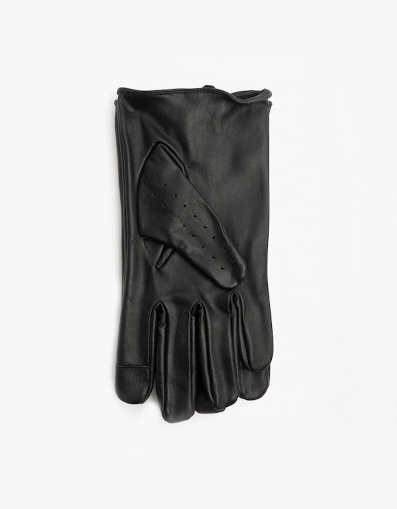 DRIVER Mens Leather Driving Gloves Black