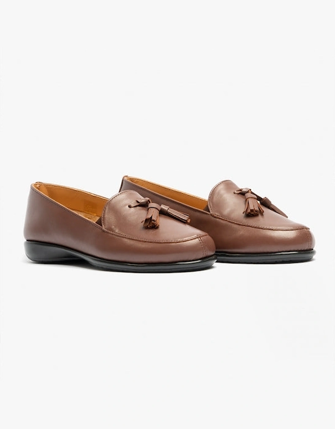 CARME Womens Leather Shoes Cognac