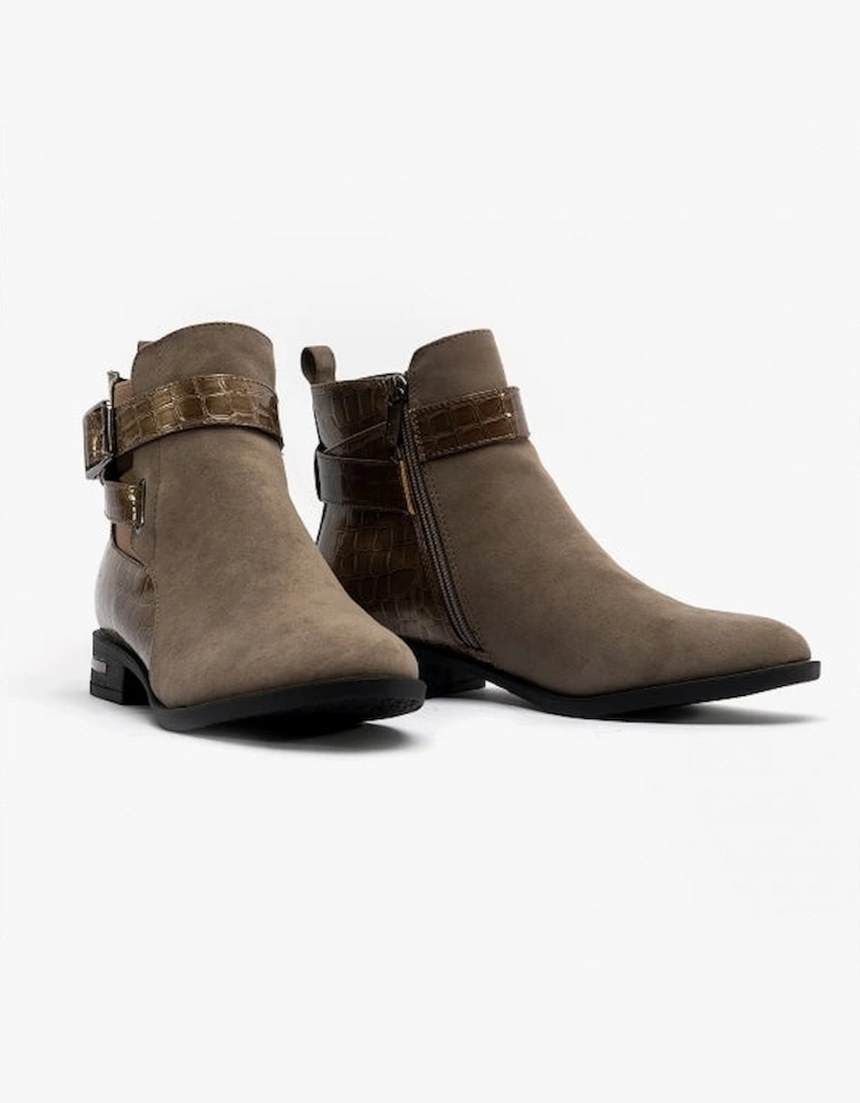 LAUREL Womens Boots Taupe/Croc