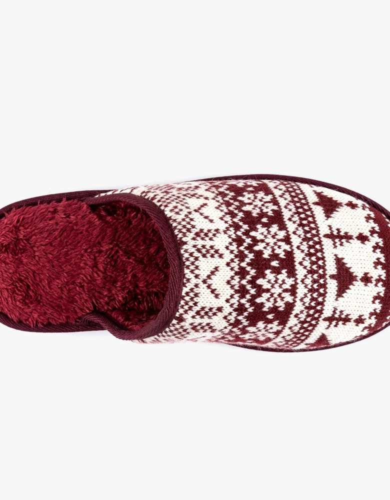 FAIR ISLE Mens Mule Slippers Multi