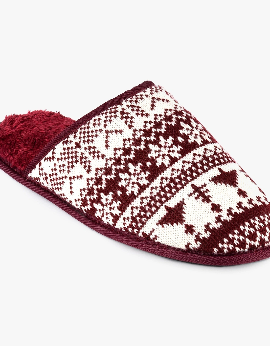 FAIR ISLE Mens Mule Slippers Multi