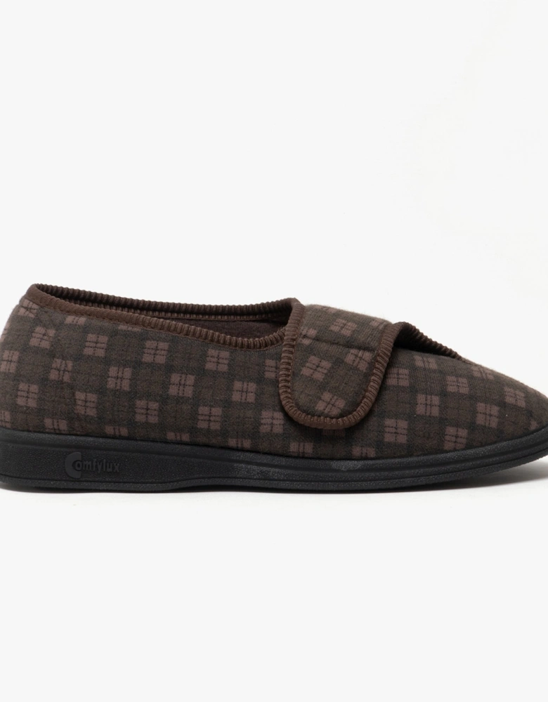 PAUL Mens Full Slippers Brown