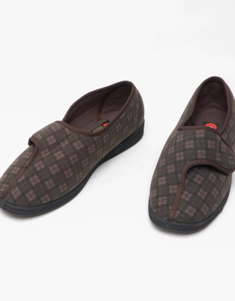 PAUL Mens Full Slippers Brown