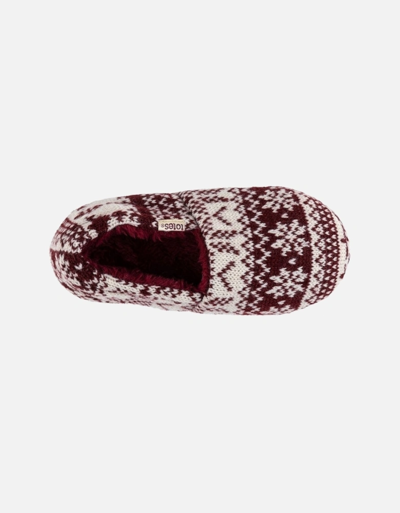 FAIR ISLE Girls Mule Slippers Multi