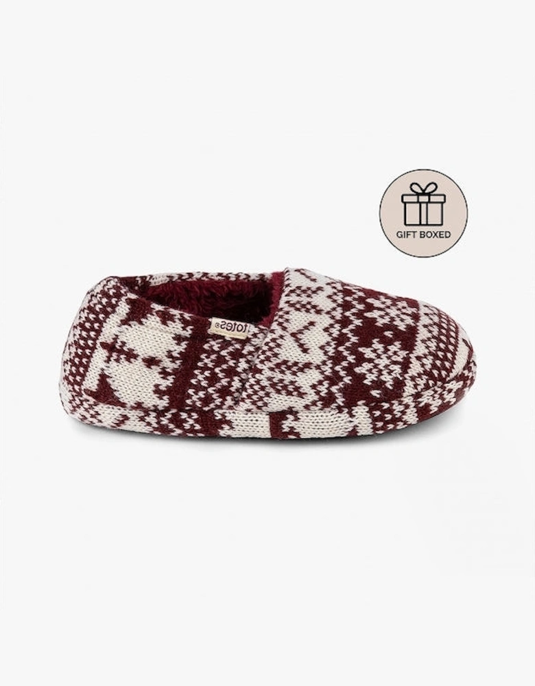 FAIR ISLE Girls Mule Slippers Multi