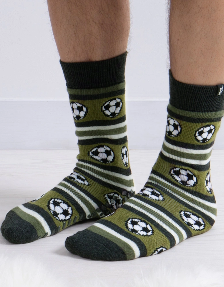 ORIGINAL Mens Twin Pack Slipper Socks Football