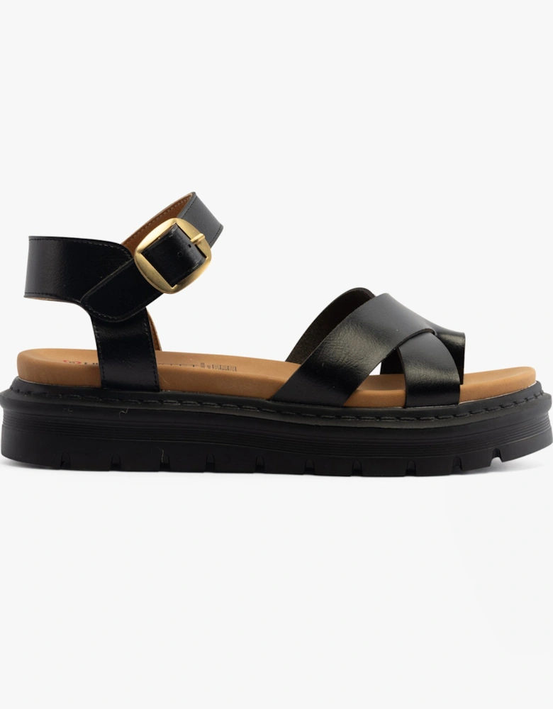 TEMPLE Womens Sandals Black