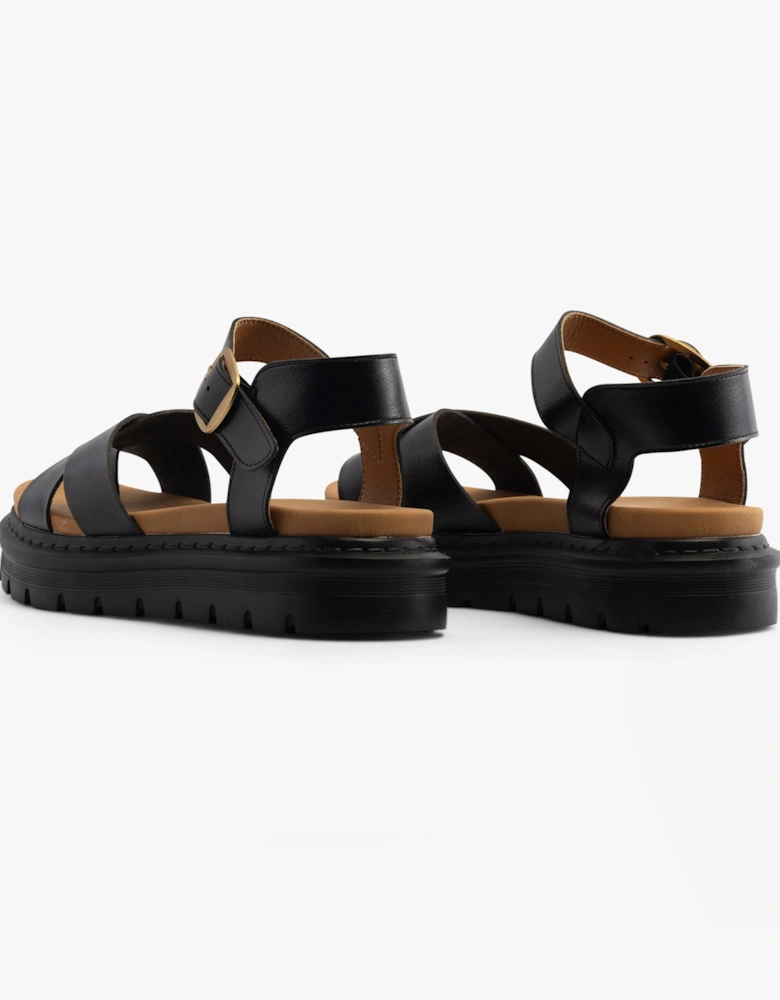 TEMPLE Womens Sandals Black