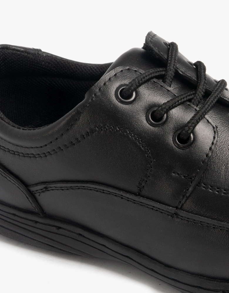 ADAM Boys Leather School Shoes Black