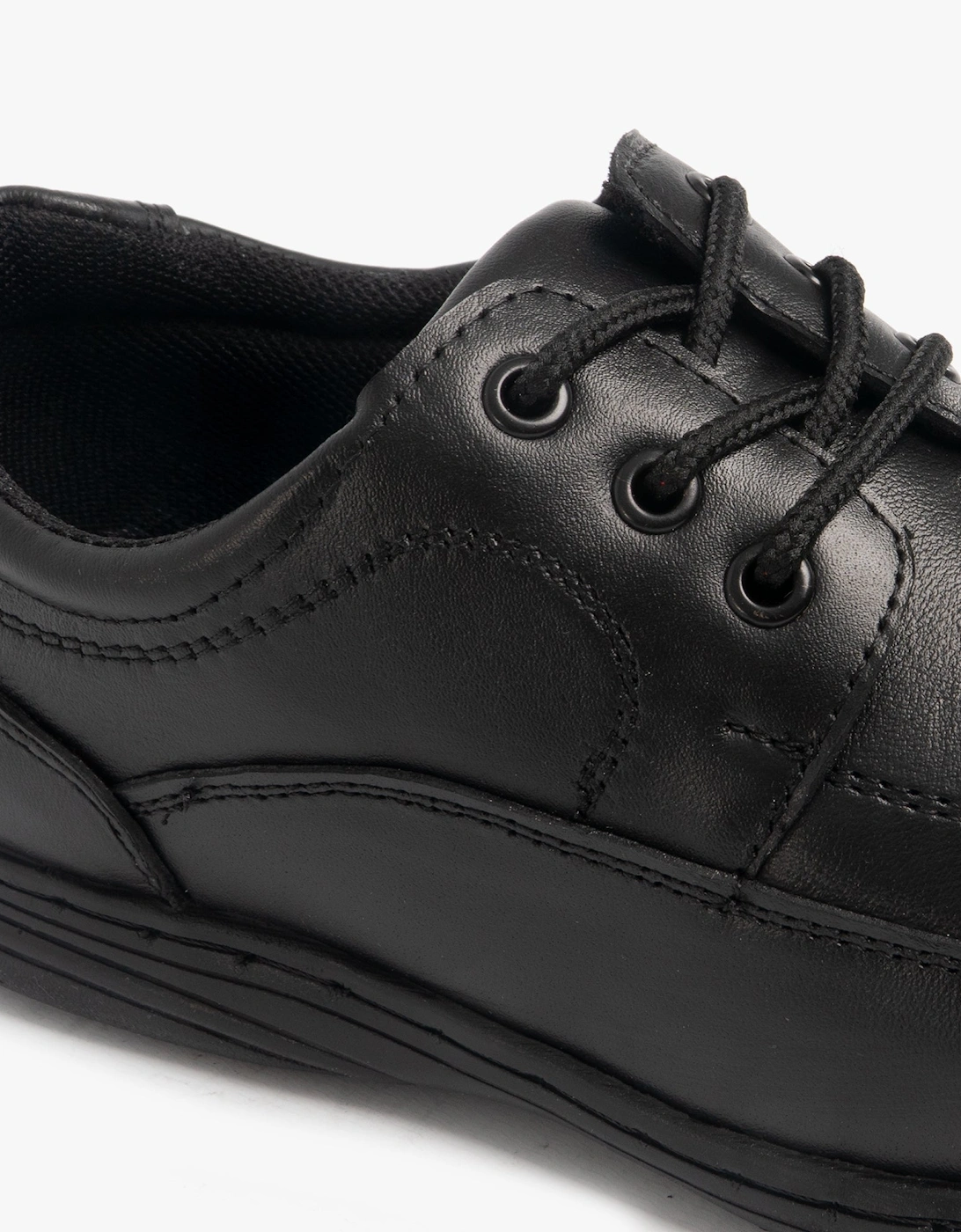 ADAM Boys Leather School Shoes Black