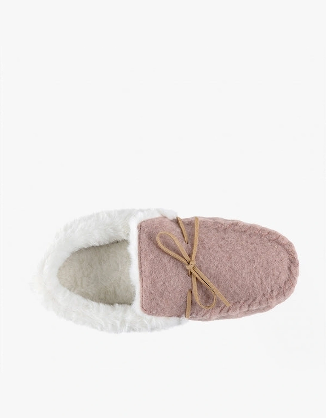 FELT Womens Moccasin Slippers Pink