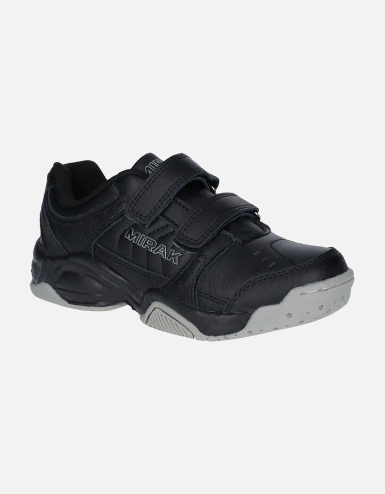 CONTENDER VELCRO Unisex Leather Trainers Black