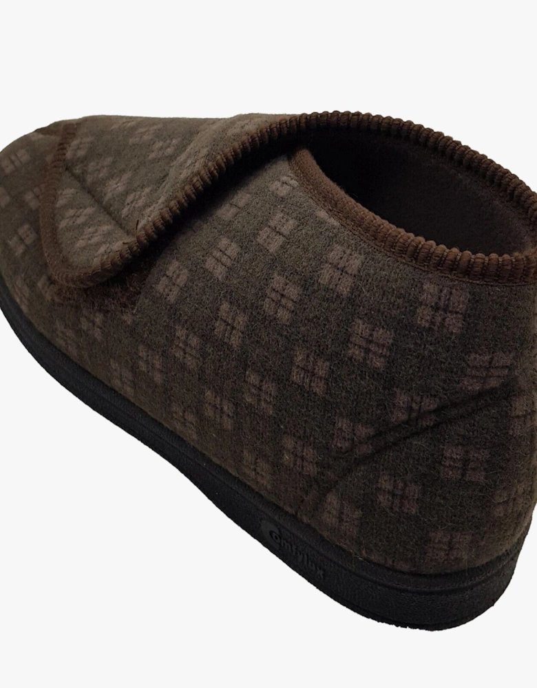 JAMES Mens Boot Slippers Brown