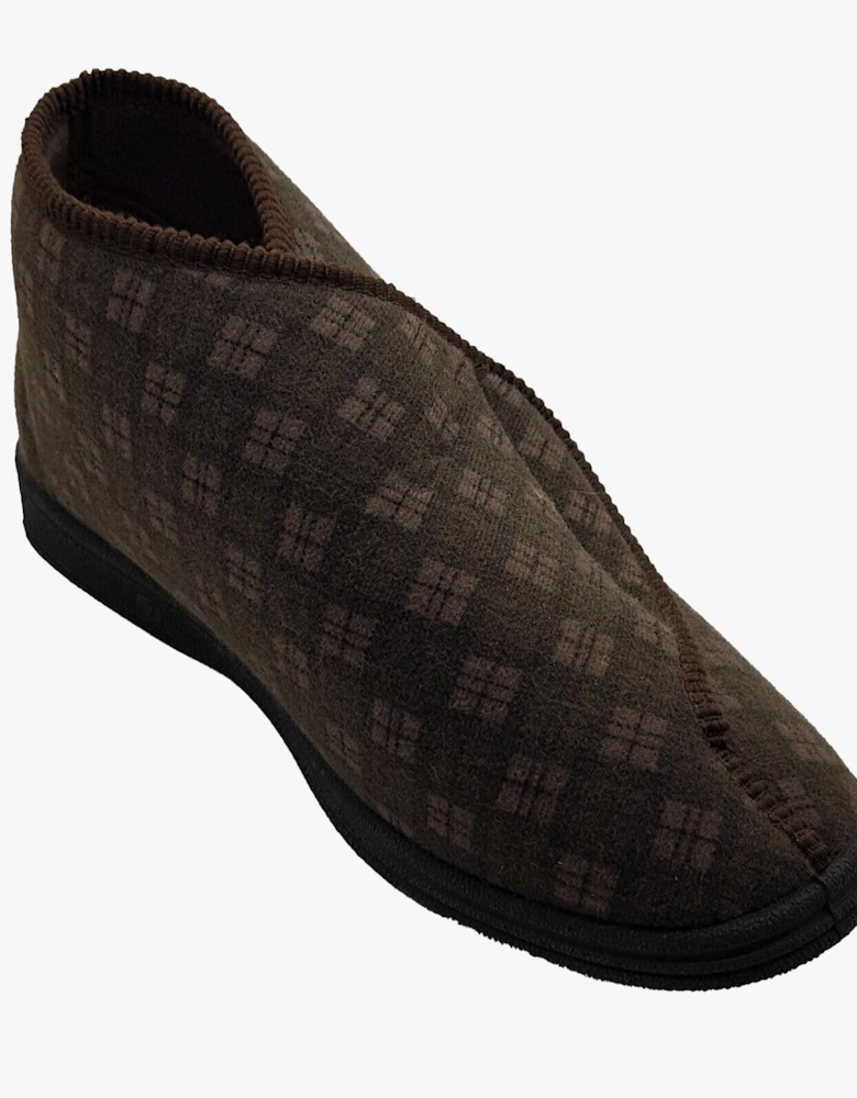 JAMES Mens Boot Slippers Brown