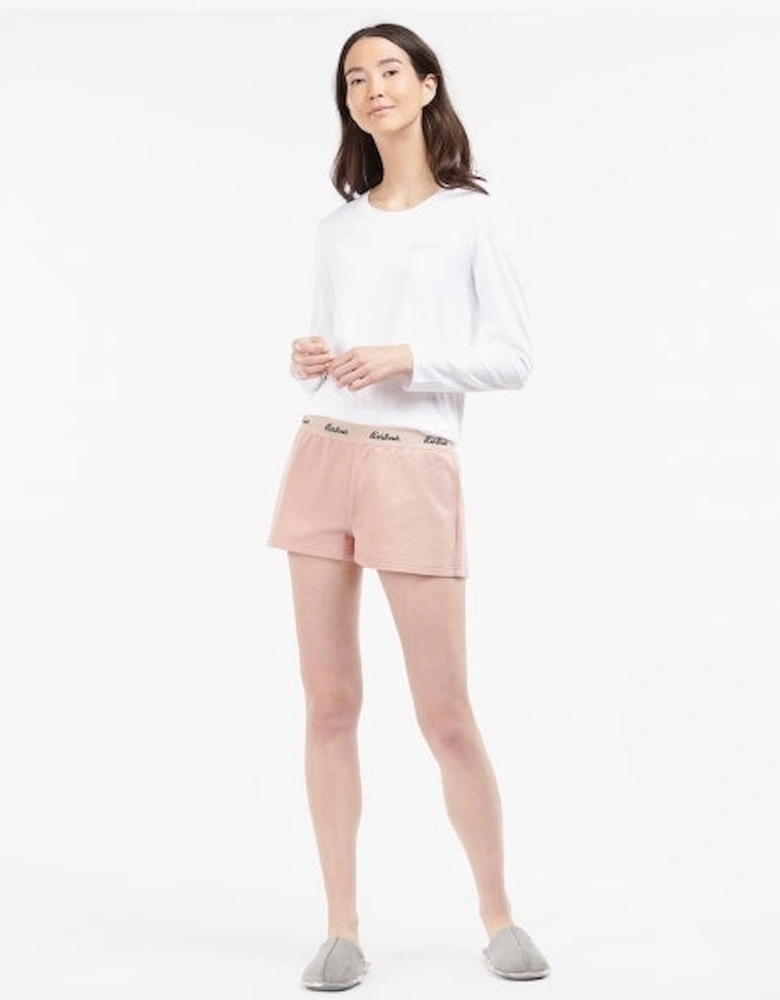 SADIE Womens Lounge Shorts Rose Tan