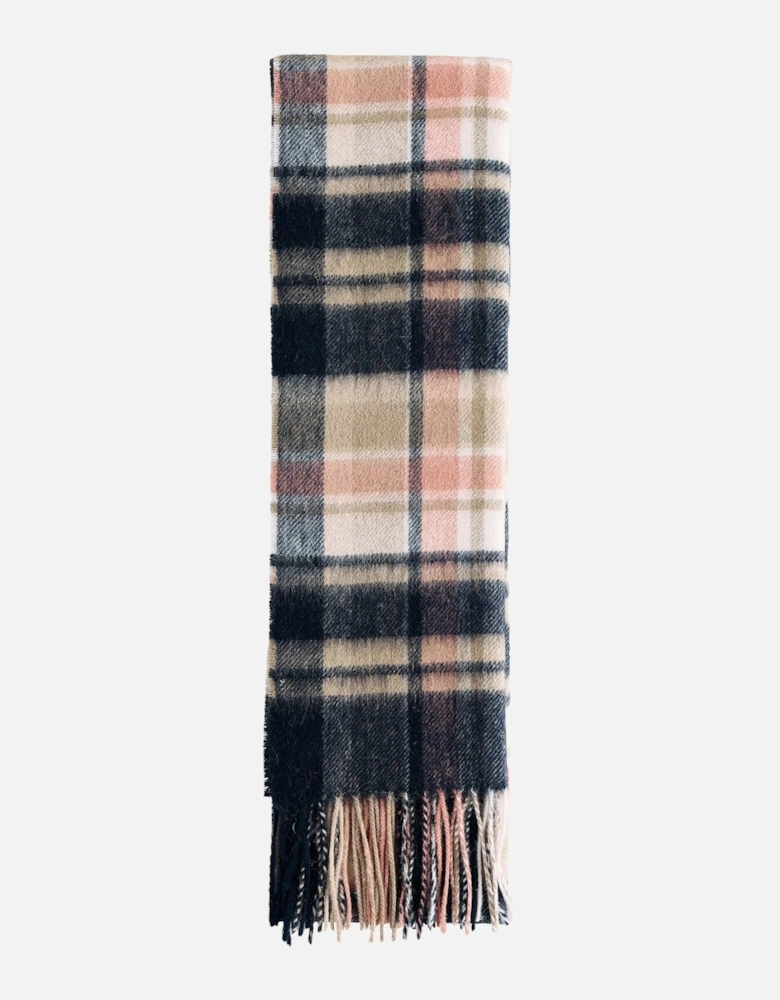 VINTAGE PLAID Scarf Womens Navy/Pink Rust