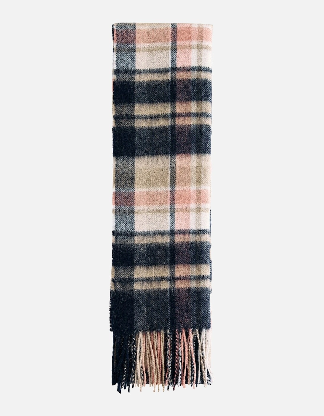 VINTAGE PLAID Scarf Womens Navy/Pink Rust, 2 of 1