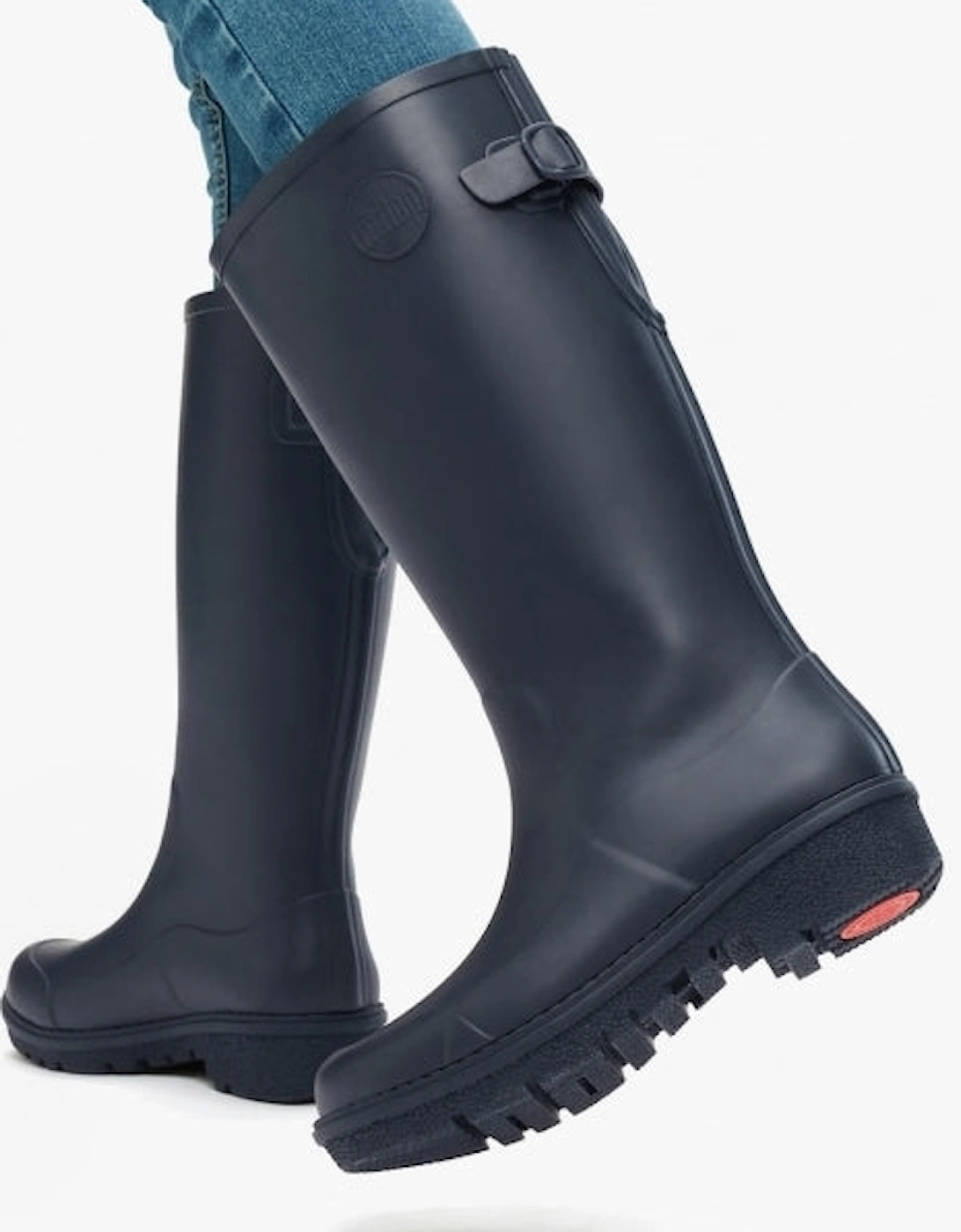 WONDERWELLY TALL Womens Rubber Wellington Boots Midnight Navy