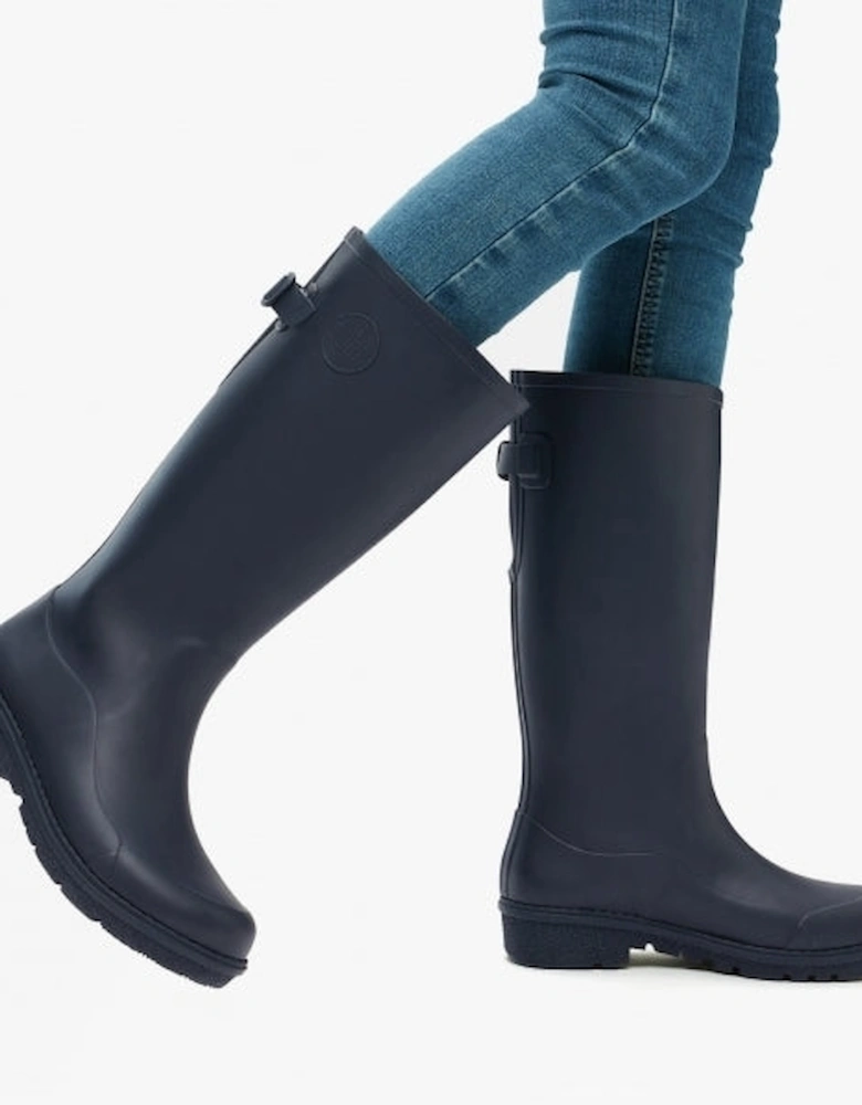 WONDERWELLY TALL Womens Rubber Wellington Boots Midnight Navy