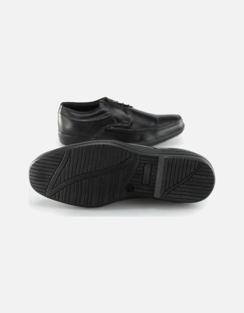 Fleet & Foster DAVE Mens Leather Derby Shoes Black