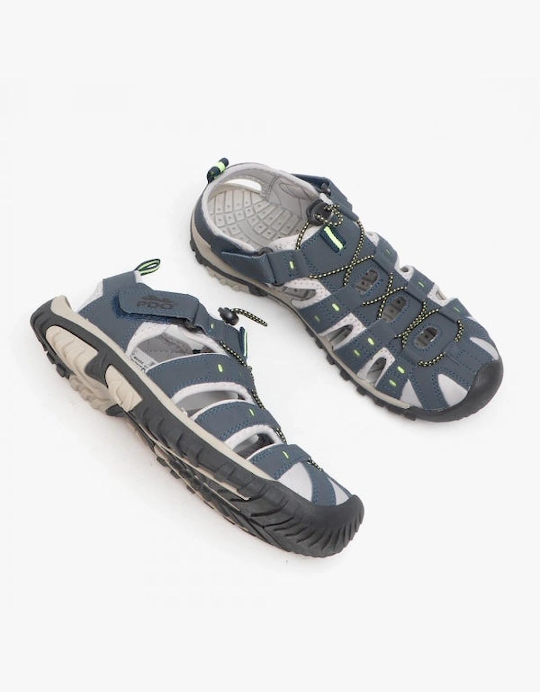 KEN Mens Sandals Navy Blue/Lime