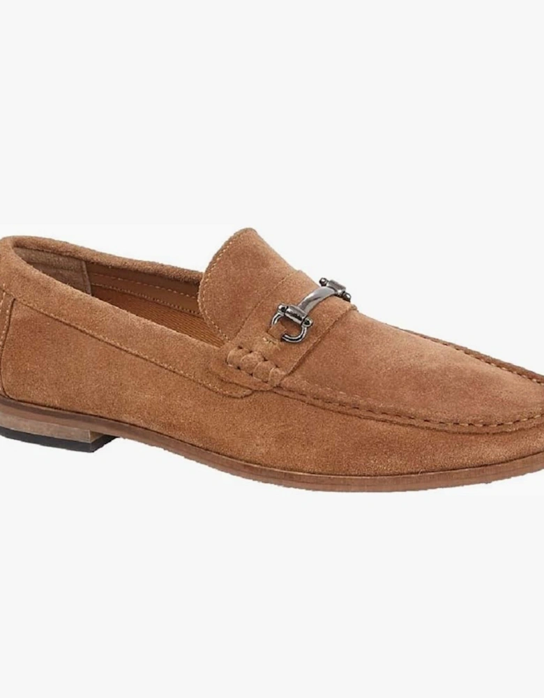 DOMINIC Mens Suede Slip On Moccasin Loafers Sand