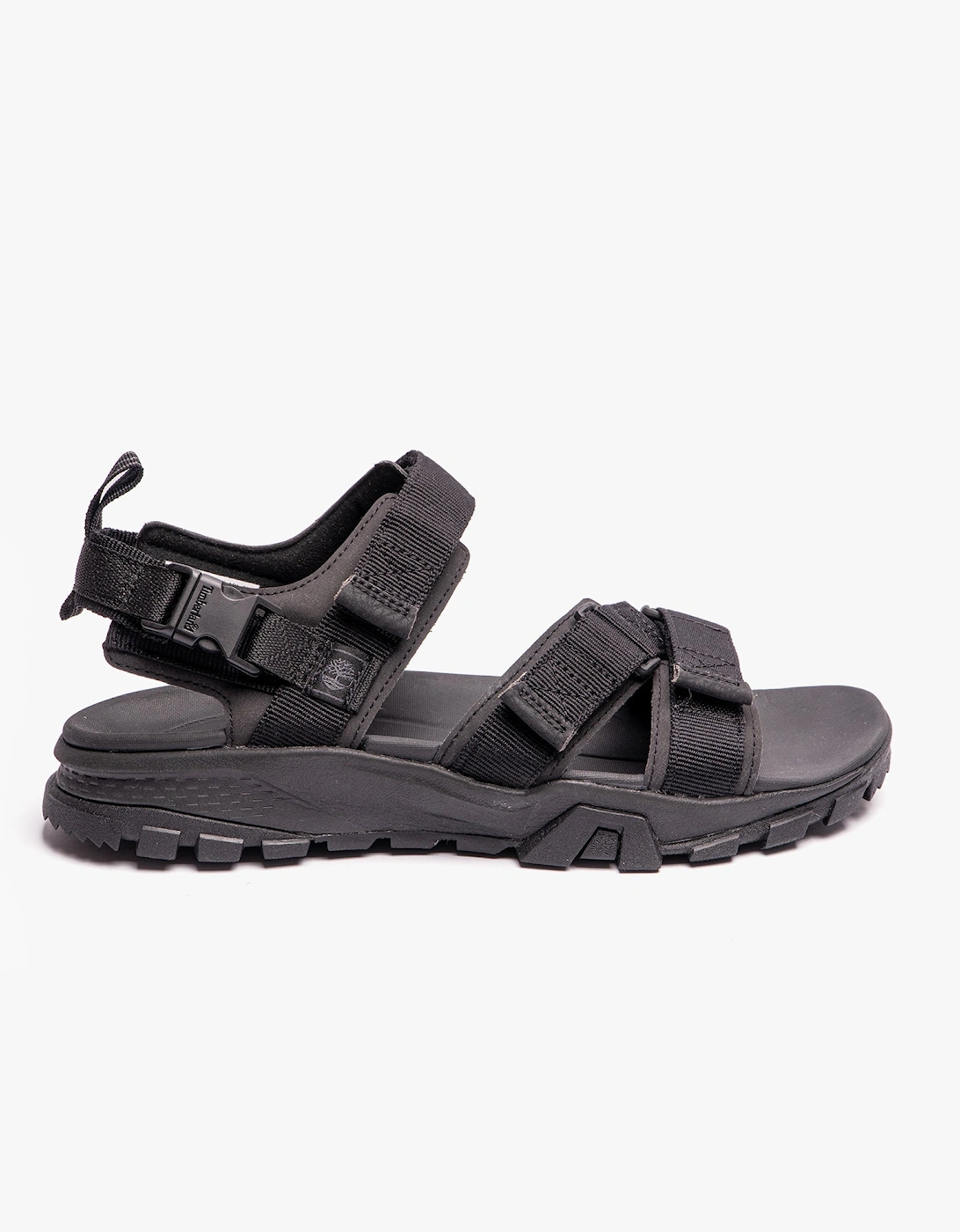 Garrison Trail Mens Webbing Sandals Black, 6 of 5