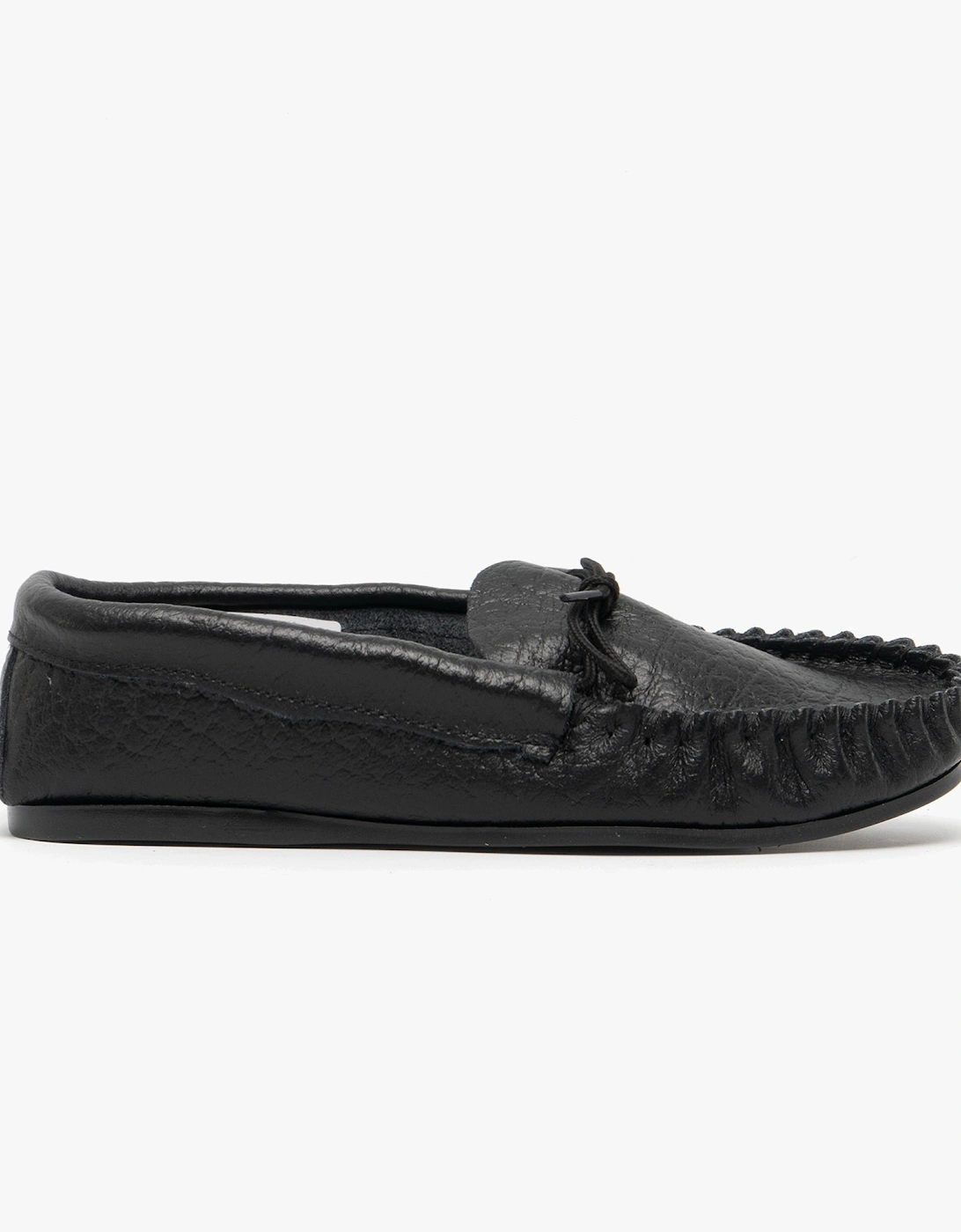 GORDON Mens Leather Moccasins Black, 7 of 6