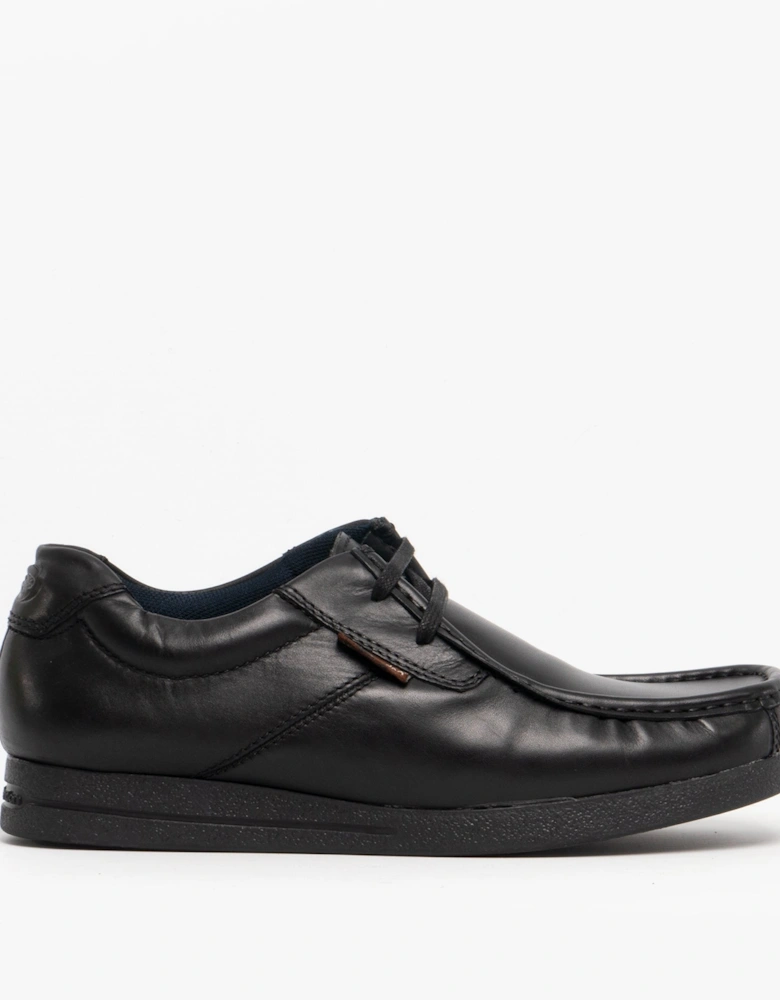 London EVENT Mens Leather Moccasin Shoes Black