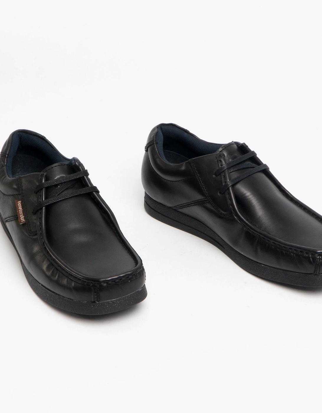 London EVENT Mens Leather Moccasin Shoes Black