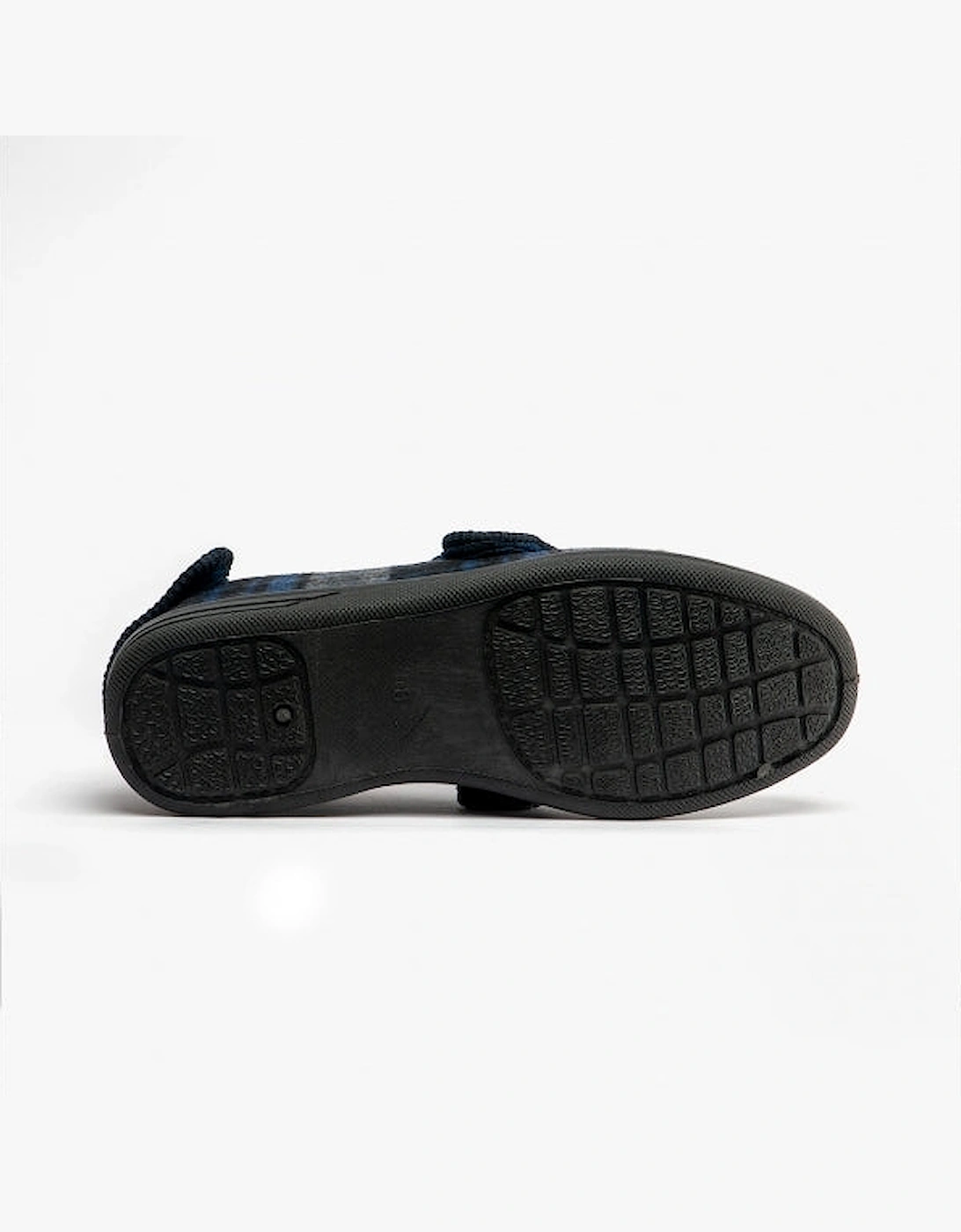 Jo & Joe BUXTON Mens Touch Fasten Slippers Navy/Grey