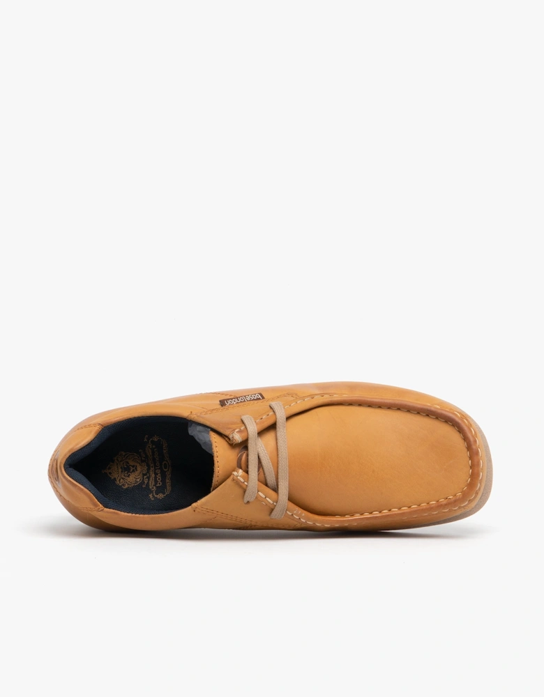 London EVENT Mens Leather Moccasin Shoes Tan