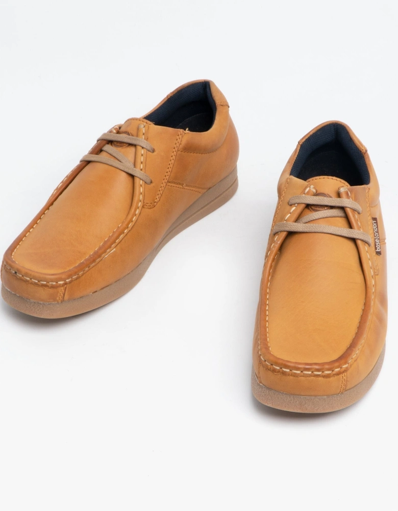 London EVENT Mens Leather Moccasin Shoes Tan