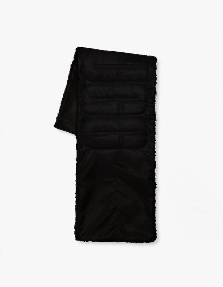 AAND Womens  Puffer Scarf Black: O/S