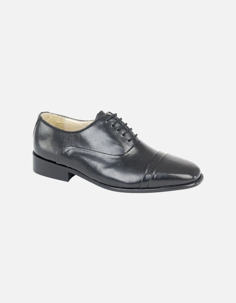 ADRIAN Mens Capped Oxford Shoes Black